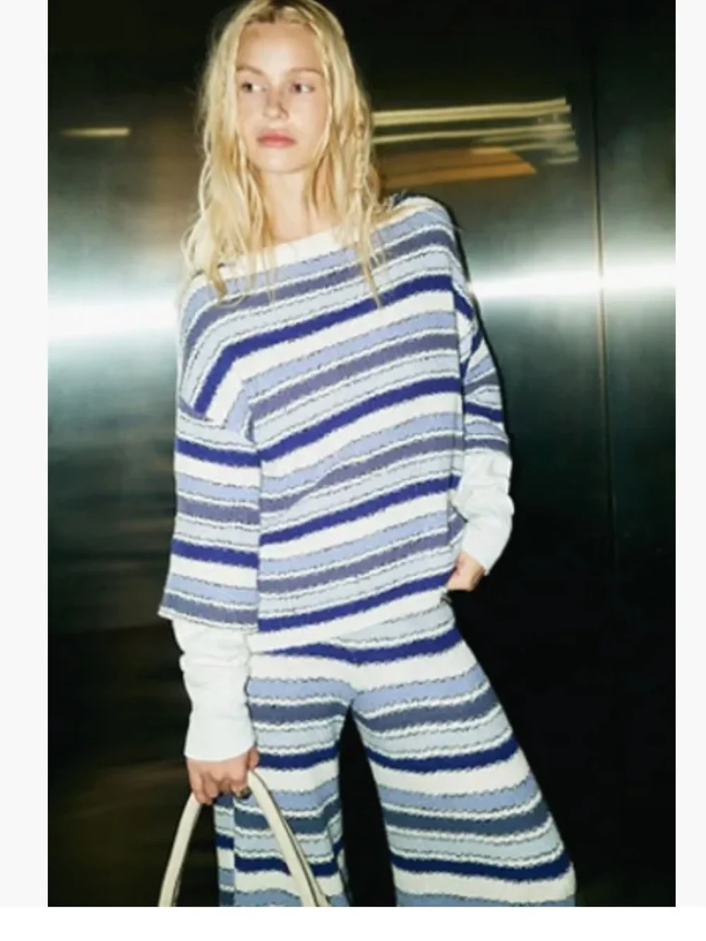 Free people Over The Rainbow Sweater Set (navy)